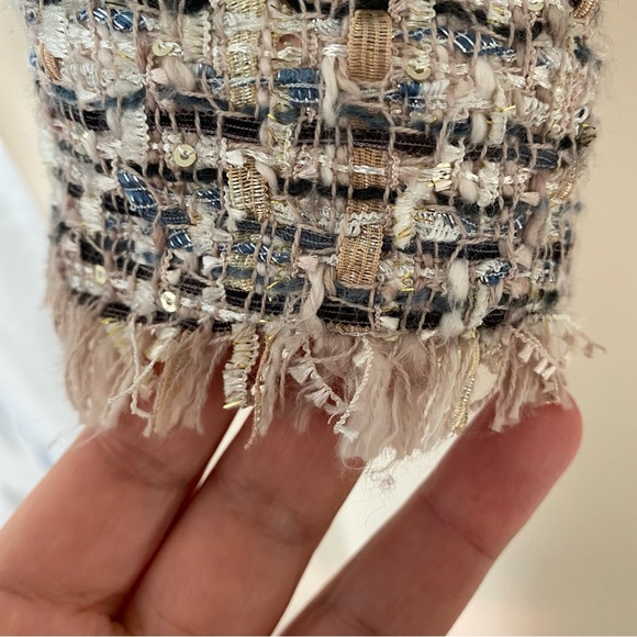 NWT TED BAKER LONDON 
Renata Tweed-Effect Fray-Detail Woven Boucle Jacket - Picture 8 of 16